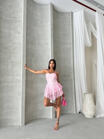 Rochie part dress Daisy, Roz - Img 7
