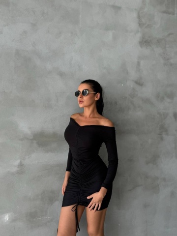 Rochie part dress Lola, Negru - Img 1