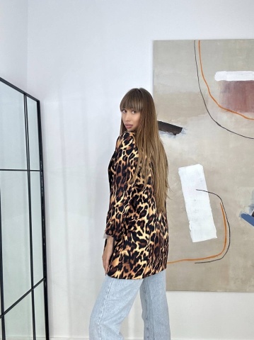 Sacou casual, Elegant, Leopard Print - Img 5