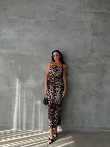 Rochie part dress Bella, Leopard print - Img 3