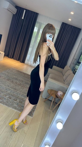 Rochie Eleganta pe corp, Umerii goi si cu decolteu, Negru - Img 2