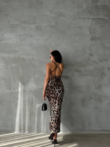 Rochie part dress Bella, Leopard print - Img 4