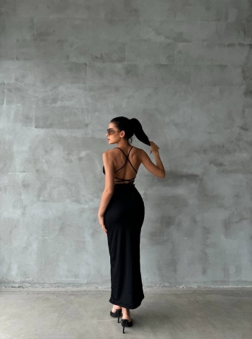 Rochie part dress Bella, Negru - Img 2