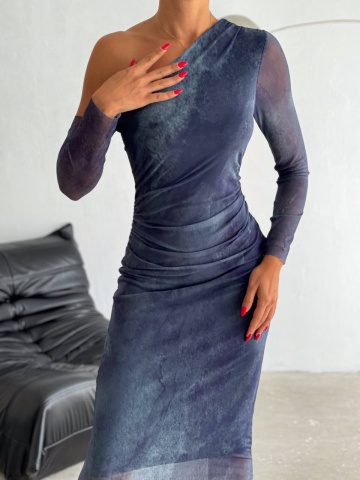 Rochie modelatoare cu poliamida Chloe, Albastru - Img 1