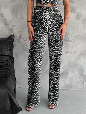Blugi evazați,Leopard Prind - Img 4