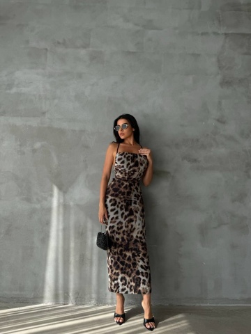 Rochie part dress Bella, Leopard print - Img 2