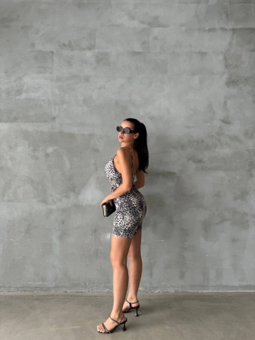 Rochie part dress Mila, Leopard Print - Img 4