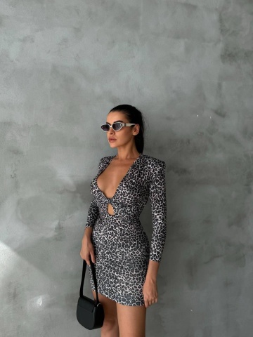 Rochie part dress Sophie, Leopard Print - Img 1