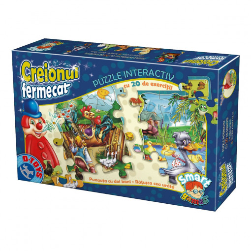 Creionul fermecat și puzzle 35 piese - Joc interactiv