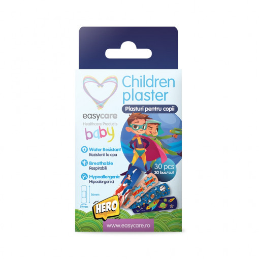 Plasturi pentru copii EASYCARE BABY Hero 30buc/cutie