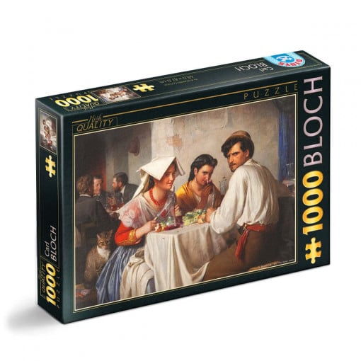 Puzzle Carl Bloch - Puzzle adulți 1000 piese - In a Roman Osteria/Într-o osterie romana