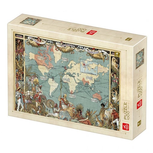 Puzzle Vintage Map - British Empire - Puzzle adulți 1000 piese