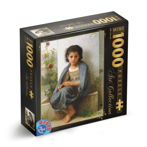 Puzzle W. A. Bouguereau - Mini puzzle 1000 piese - The Little Knitter