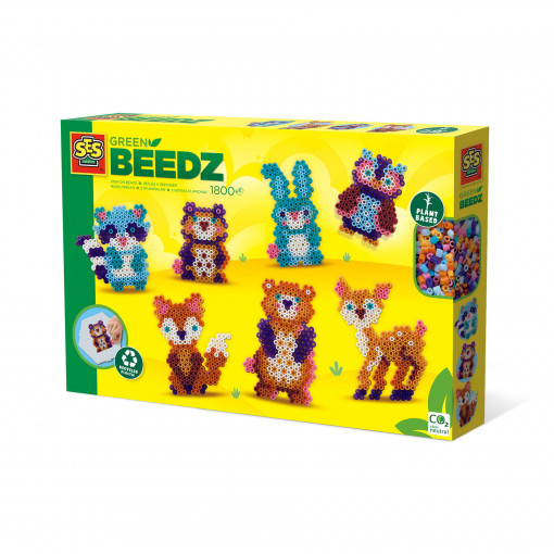 Set creativ Green Beedz – Margele de calcat Animale din padure