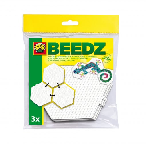 Set placi pentru margelele de calcat Beedz - 3 bucati hexagon