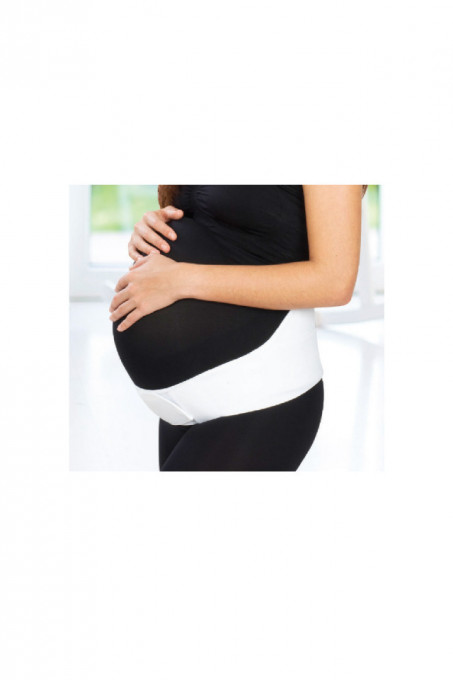 Centura abdominala pentru sustinere prenatala BabyJem Pregnancy (Marime: XL, Culoare: Alb)