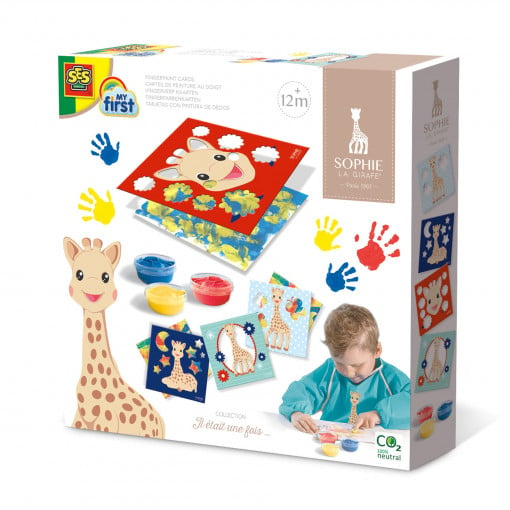 Girafa Sophie - Set acuarele pentru degete cu planse