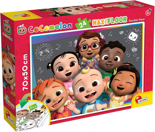 Puzzle de colorat maxi - Invatam cu Cocomelon (24 piese)