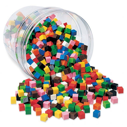Cuburi multicolore (1cm) - Img 1
