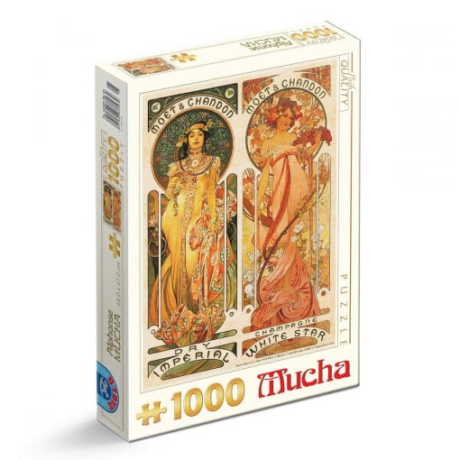 Puzzle Alphonse Mucha - Puzzle adulți 1000 piese - Moët & Chandon - Imperial and White Star