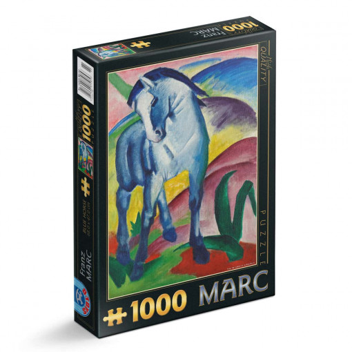 Puzzle Franz Marc - Puzzle adulți 1000 piese - Blue Horse/Cal albastru