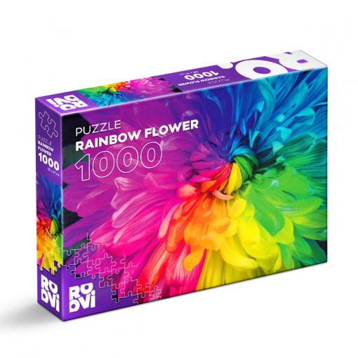 Puzzle Rainbow Flower - Puzzle adulți 1000 piese - High Difficulty