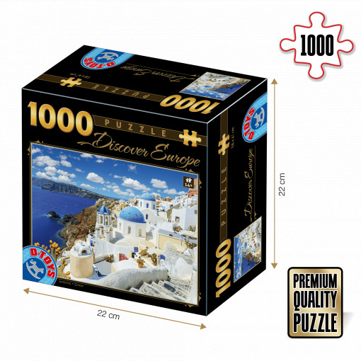 Puzzle Santorini - Puzzle adulți 1000 piese - Discover Europe