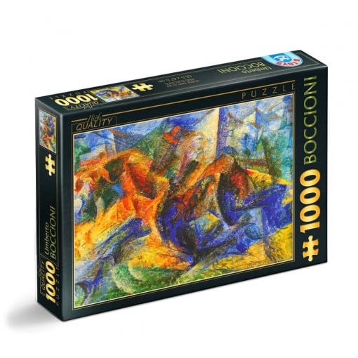 Puzzle Umberto Boccioni - Puzzle adulți 1000 piese - Horse Rider Houses