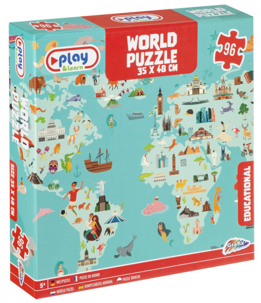 Puzzle - Harta lumii (96 piese)