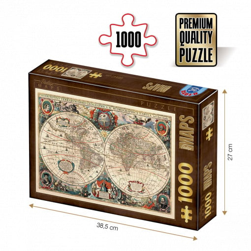 Puzzle Vintage Map - Puzzle adulți 1000 piese