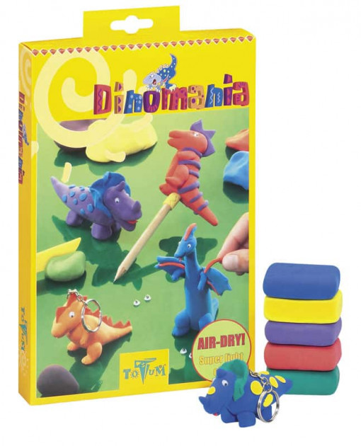 Set Dinomania - Set creativ de confecționat forme din argilă colorată