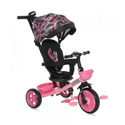 Tricicleta pentru copii, Revel, sezut rotativ la 360 grade, 1-5 Ani, Pink