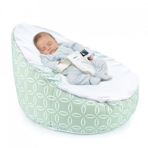 Fotoliu pentru bebelusi cu ham de siguranta BabyJem Baby Bean Bed (Culoare: Roz)