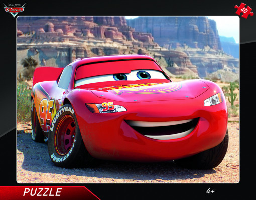 Puzzle cu rama - Fulger McQueen