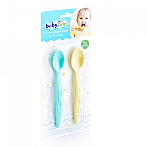 Set 2 lingurite pentru copii BabyJem (Culoare: Roz)