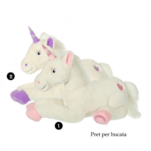 Unicorn alb - jucarie din plus 110 cm