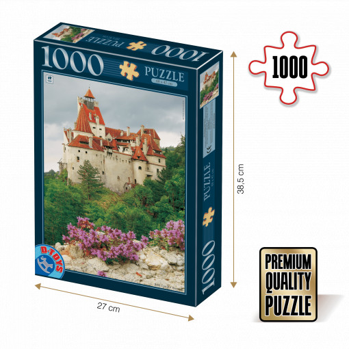 Puzzle Castelul Bran ziua - Puzzle adulți 1000 piese - Imagini din România