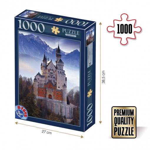 Puzzle Castelul Neuschwanstein, Germania - Puzzle adulți 1000 piese - Peisaje de zi