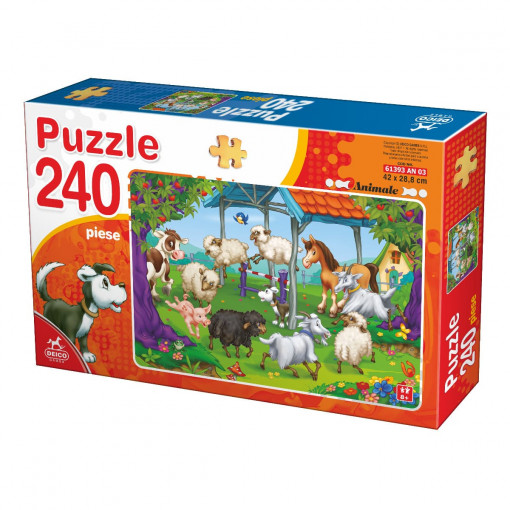 Puzzle Scenă cu animale domestice - Puzzle copii, 240 piese