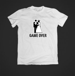 Tricou alb "game over"