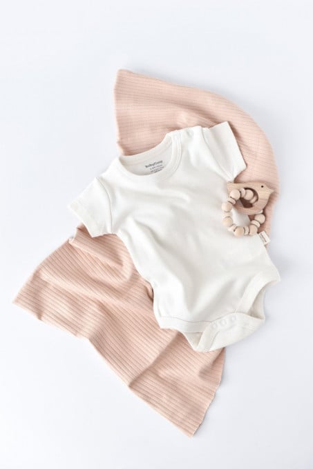 Body din bumbac organic Ecru BabyCosy (Marime: 18-24 Luni)