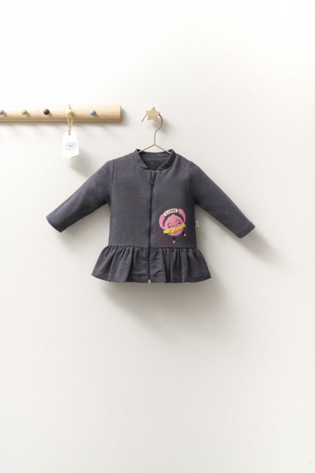 Jacheta subtire pentru copii Monster, Tongs baby (Culoare: Roz inchis, Marime: 9-12 luni)