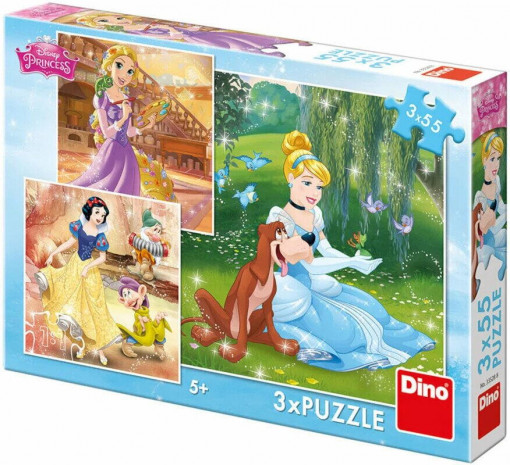 Puzzle 3 in 1 - Printese jucause (55 piese)