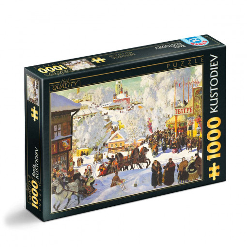 Puzzle Boris Kustodiev - adulți 1000 piese - Maslenitsa