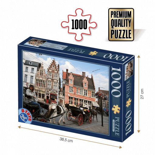 Puzzle Gent, Belgia - Puzzle adulți 1000 piese - Peisaje de zi