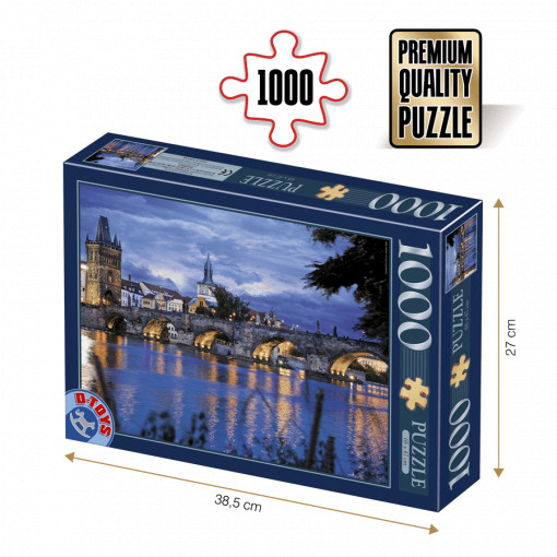 Puzzle Praga - Puzzle adulți 1000 piese - Peisaje de Noapte