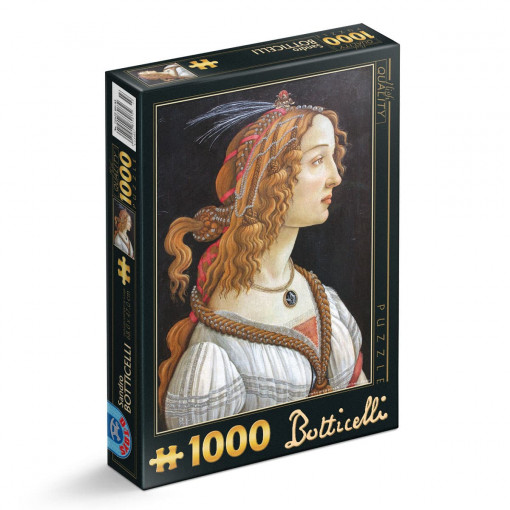 Puzzle Sandro Botticelli - Puzzle adulți 1000 piese - Idealised Portrait of a Lady