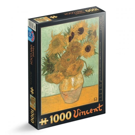 Puzzle Vincent van Gogh - Puzzle adulți 1000 piese - Sunflowers/Floarea-soarelui