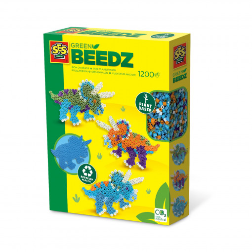 Set creativ Green Beedz – Margele de calcat Triceraptos