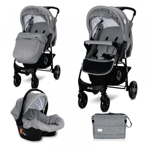 Carucior Set Daisy Basic, Grey